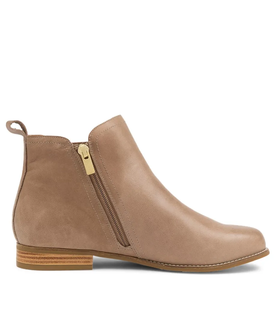 Talia Xf Smoke Leather Ankle Boots