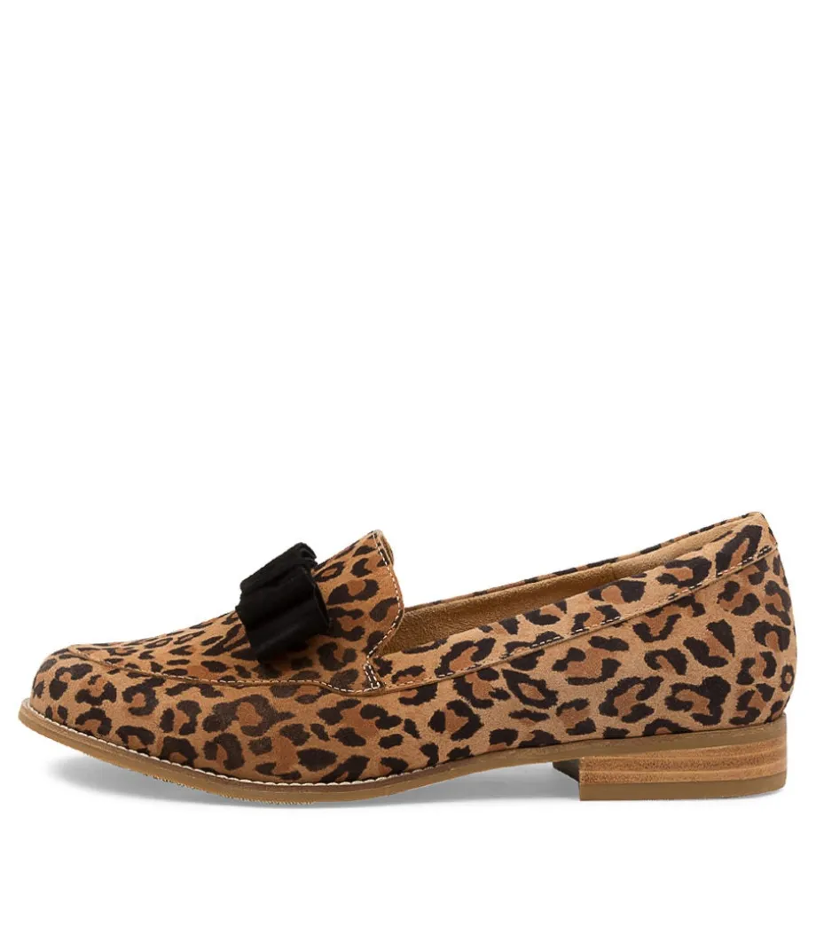 Talise Xf Leopard Black Suede Loafers