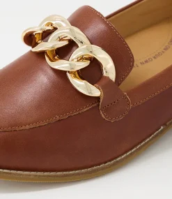 Tamest Xf Cognac Leather Flat Shoes