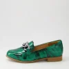 Tamest Xf Emerald Patent Croc Flat Shoes