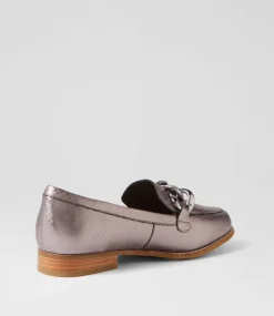 Tamest Xf Pewter Squares Leather Loafers
