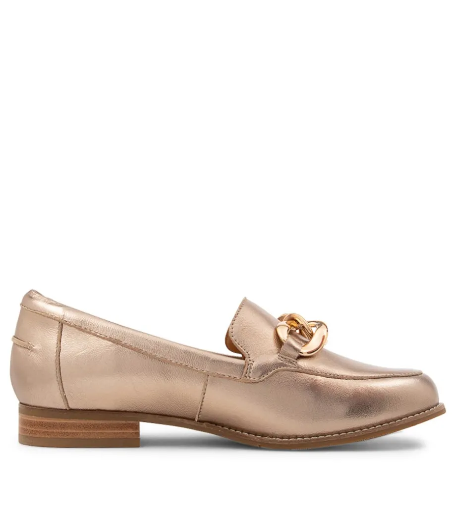 Tamya Xf Champagne Leather Loafers