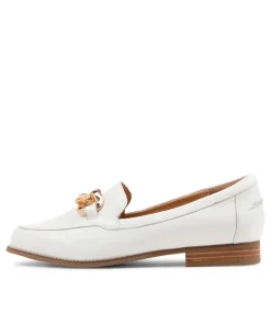 Tamya Xf White Leather Loafers