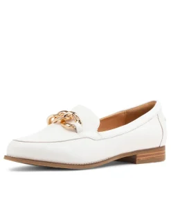 Tamya Xf White Leather Loafers