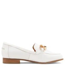 Tamya Xf White Leather Loafers