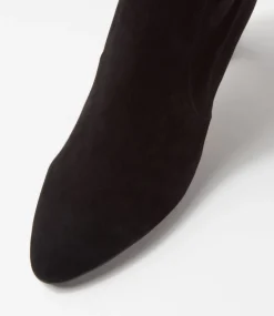 Teddie Black Suede Knee High Boots