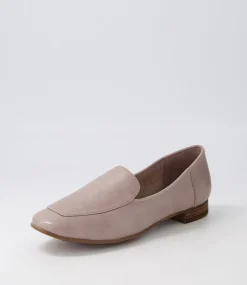 Temimie Dk Stone Leather Flat Shoes