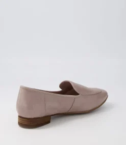 Temimie Dk Stone Leather Flat Shoes