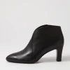Templess Black Leather Ankle Boots