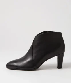 Templess Black Leather Ankle Boots