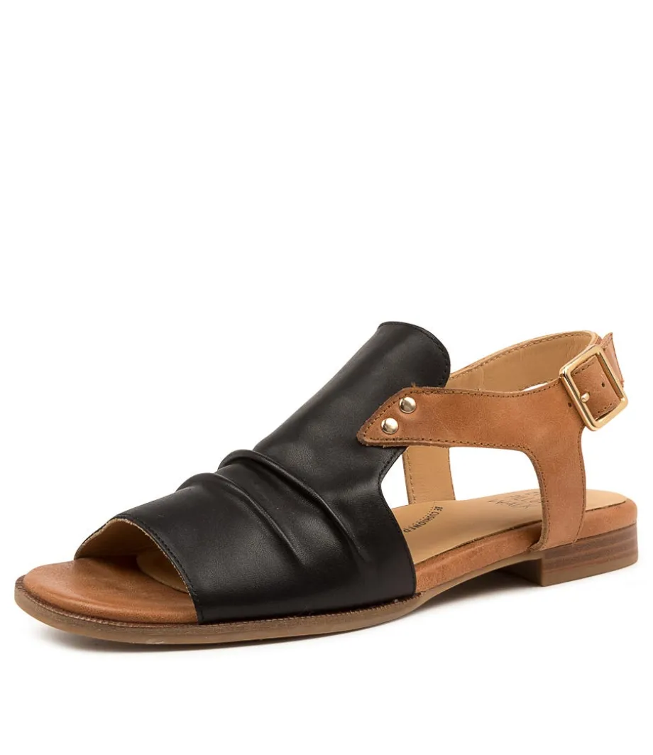 Teslah W Black-Tan Leathe