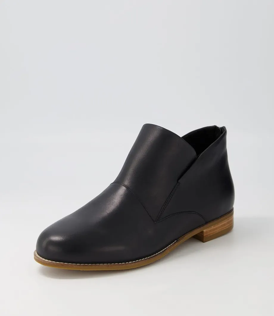 Thiem Xf Black Leather Ankle Boots