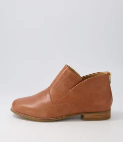 Thiem Xf Cognac Leather Ankle Boots