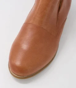 Thiem Xf Cognac Leather Ankle Boots