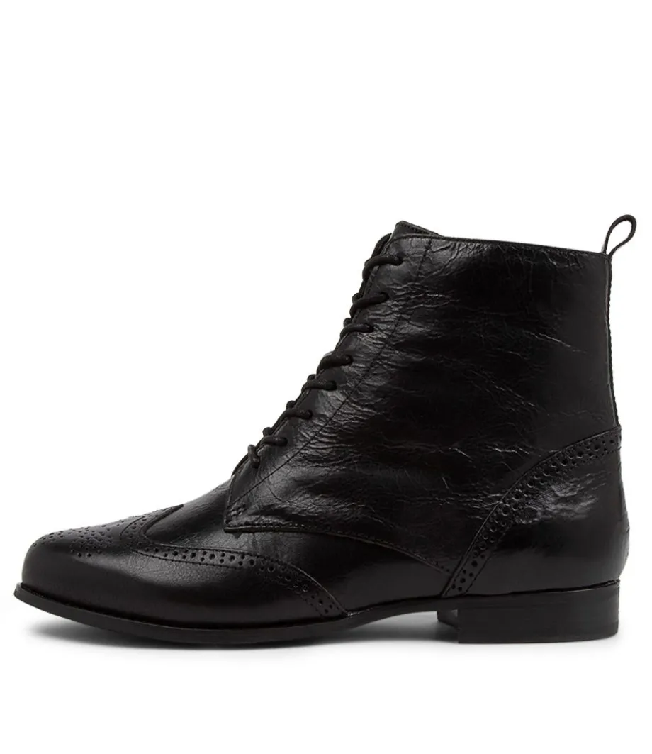 Thron Xf Black Leather Ankle Boots