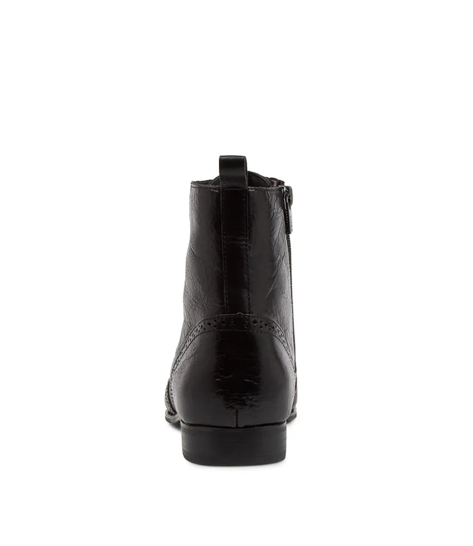 Thron Xf Black Leather Ankle Boots
