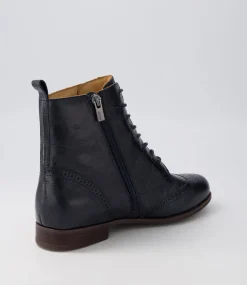Thron Xf Navy Leather Ankle Boots