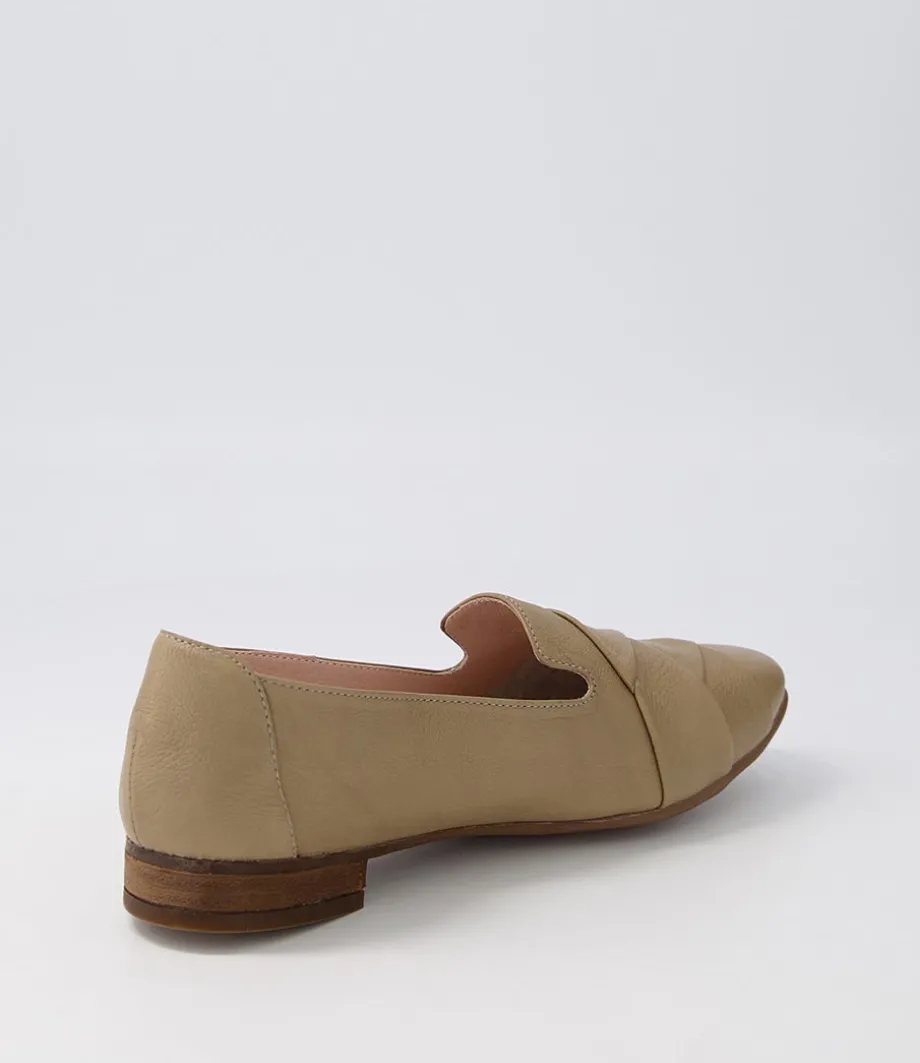 Tilony Khaki Leather Loafers