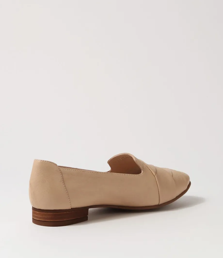Tilony Taupe Leather Loafers