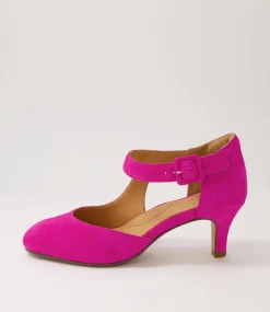 Timon Xw Fuchsia Suede Heels
