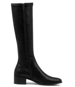 Timothie Black Knee High Boots