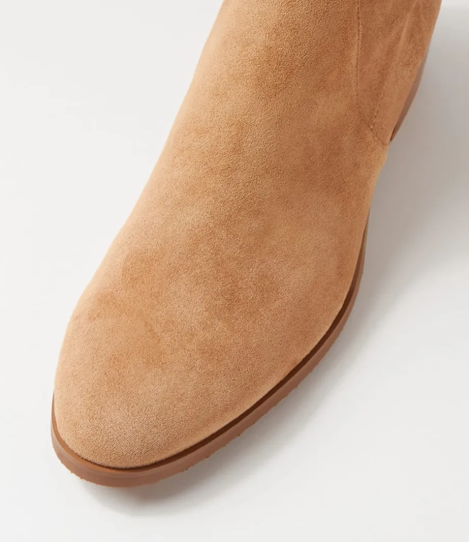 Timothie Sandy Stretch Microsuede Knee High Boots