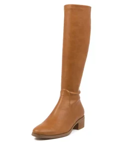 Timothie Tan Stretch Knee High Boots
