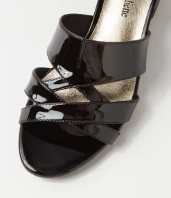 Tizza Black Patent Leather Sandals