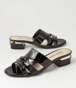 Tizza Black Patent Leather Sandals