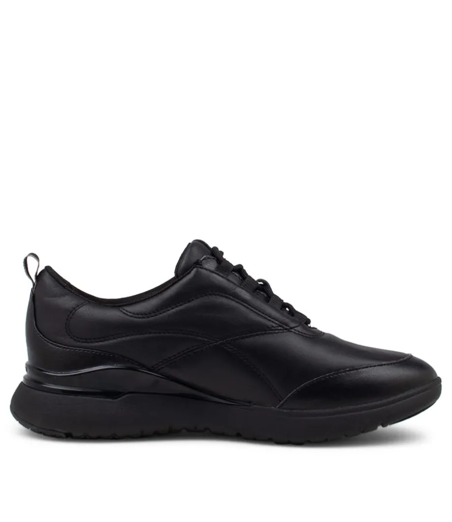 Tm Sport Lace Black Leather Sneakers