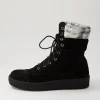 Tombi Black Grey Multi Nubuck Lace Up Boots