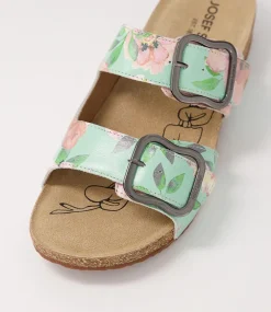 Tonga 64 Mint Leather Slides