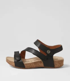 Tonga 25 Schwarz Leather Sandals