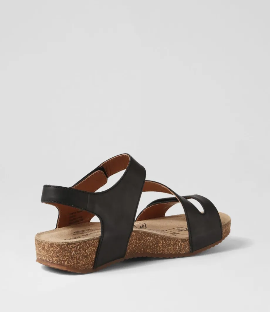 Tonga 25 Schwarz Leather Sandals