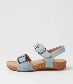 Tonga 62 Sky Blue Leather Sandals