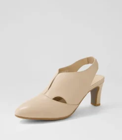 Touba Nude Leather Heels