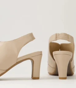 Touba Nude Leather Heels