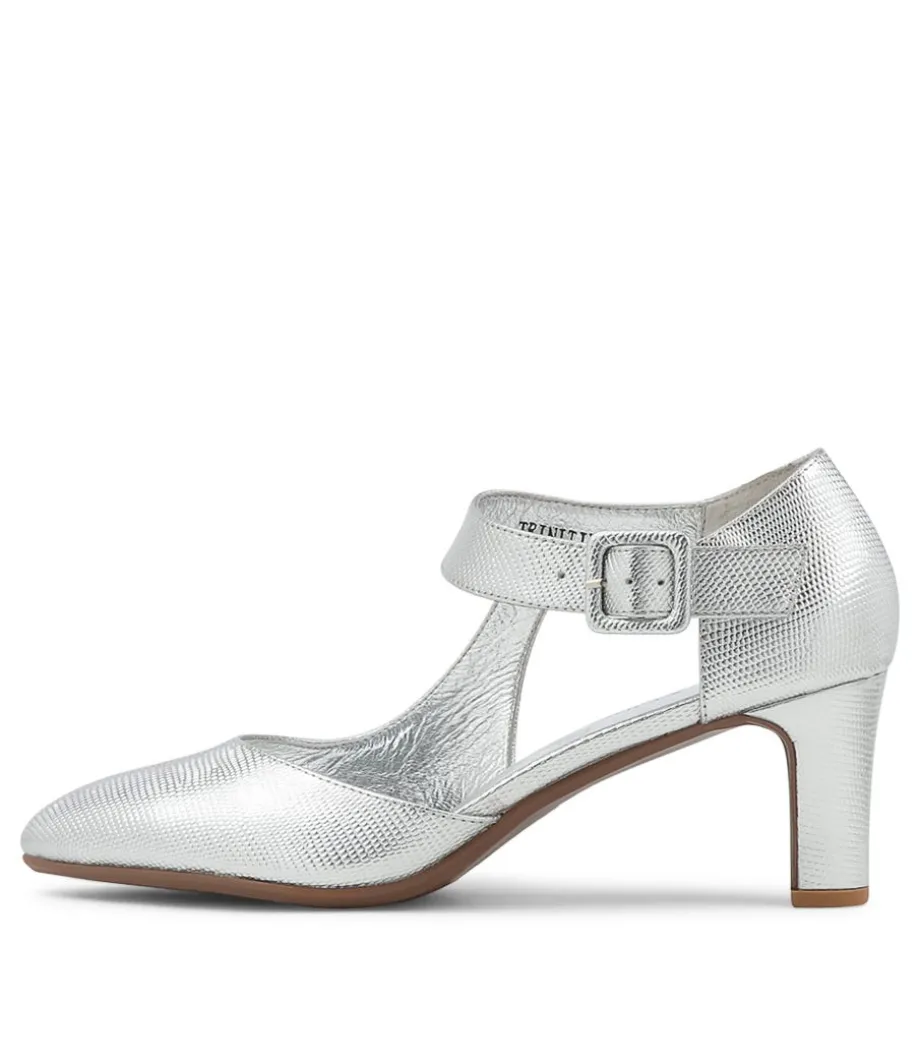 Trinities Silver Lizard Pump Heels
