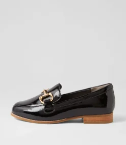 Tucci Xf Black Wrinkle Patent Loafers