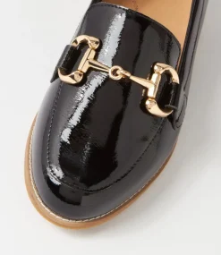 Tucci Xf Black Wrinkle Patent Loafers