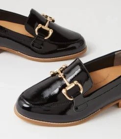Tucci Xf Black Wrinkle Patent Loafers