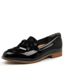 Tulips Xf Black Spot Patent Suede Loafers