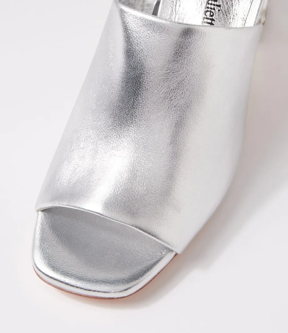 Ublue Silver Leather Mules