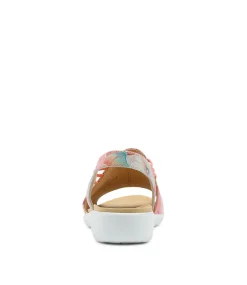 Udhays W Melon Flower Leather Elastic Sandals