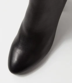 Ufollow Black Leather Ankle Boots