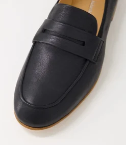 Ulani Black Leather Loafers