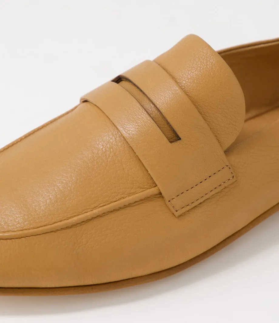 Ulani Dark Tan Leather Loafers