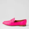 Ulani Hot Pink Leather Loafers