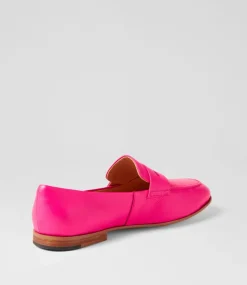 Ulani Hot Pink Leather Loafers