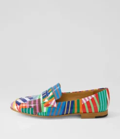 Ulani Stripe Multi Patent Leather Loafers